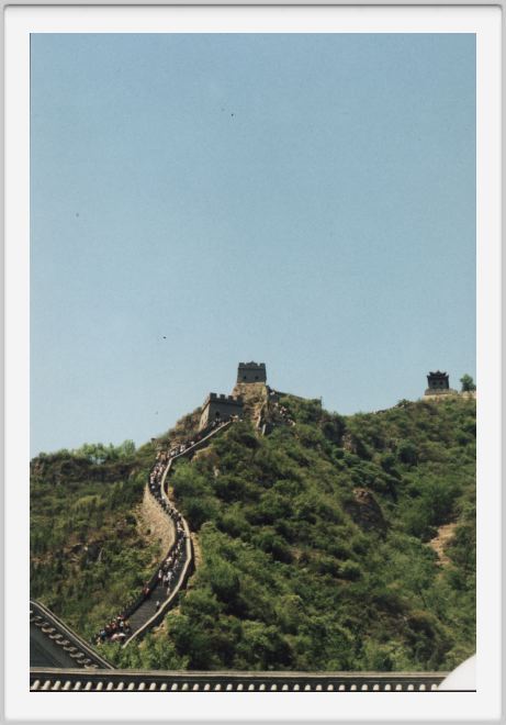 Looking up the wall